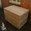 Kussenbox op wielen in gebruikt steigerhout