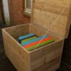 Kussenbox op wielen in gebruikt steigerhout - Afbeelding 3